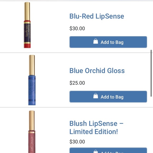 Lip sense lipsticks